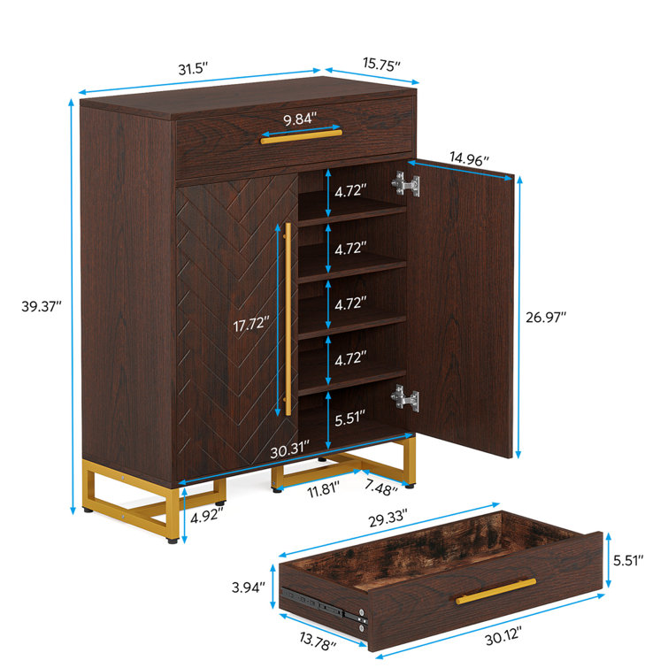 Everly Quinn 20 Pair Shoe Storage Cabinet Reviews Wayfair